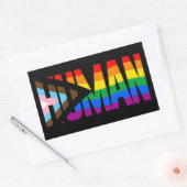 LGBTQ人間 長方形シール (封筒)