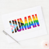 LGBTQ人間 長方形シール (封筒)