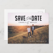 LGBTQ写真モダンで日付を保存 ポストカード (正面/裏面)