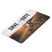 LGBTQ写真モダンで日付を保存 マグネット (左側)