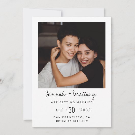 LGBTQ写真モダン日付の保存 セーブザデート (正面)