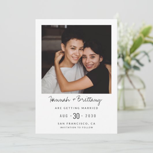 LGBTQ写真モダン日付の保存 セーブザデート (スタンド正面)