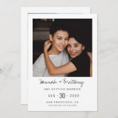 LGBTQ写真モダン日付の保存 セーブザデート (正面/裏面)