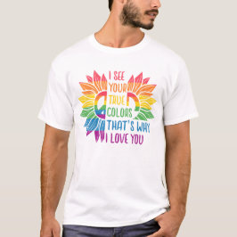 LGBTQ前向きプライドサポートの対象 Tシャツ