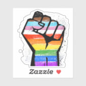 LGBTQ前進プライドの拳 シール (シート)