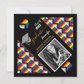 LGBTQ卒業生とレインボープログレス旗卒業 招待状 (正面)