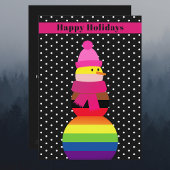 Lgbtq同性愛者ゲイ雪だるまクリスマスホリデーカード シーズンカード