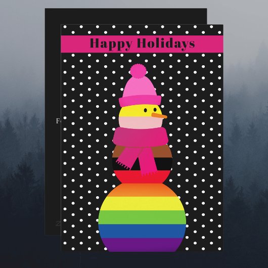 Lgbtq同性愛者ゲイ雪だるまクリスマスホリデーカード シーズンカード