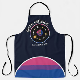 LGBTQ同性愛者ユニバースバイセクシュアル国旗のひまわり エプロン