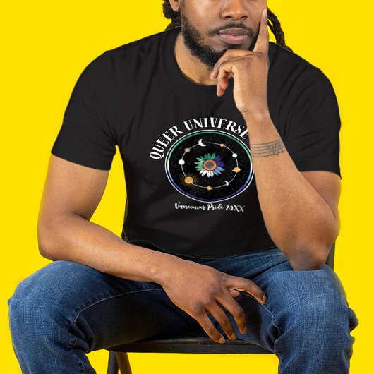 LGBTQ同性愛者ユニバース、ゲイ国旗ひまわり Tシャツ