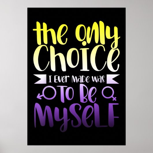 LGBTQ同性愛者非バイナリAndrogynous非バイナリ ポスター (正面)