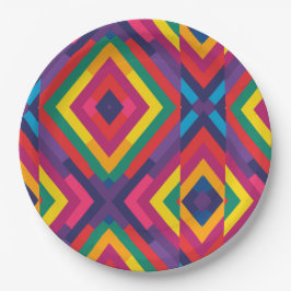 LGBTQ国旗の色パターン1 ペーパープレート