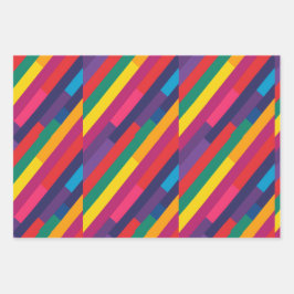 LGBTQ国旗の色パターン1 ラッピングペーパーシート