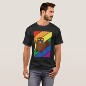 LGBTQ国旗ゲイプライド月レインボービーバーLGB Tシャツ (正面フル)