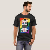 LGBTQ国旗ゲイプライド月虹ゼブラLGBTグラ Tシャツ (正面フル)