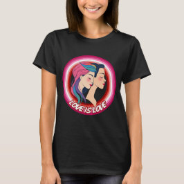 LGBTQ女性の愛は愛である Tシャツ