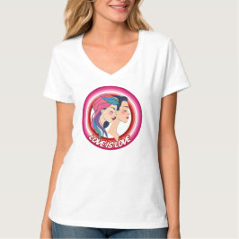 LGBTQ女性の愛は愛である Tシャツ
