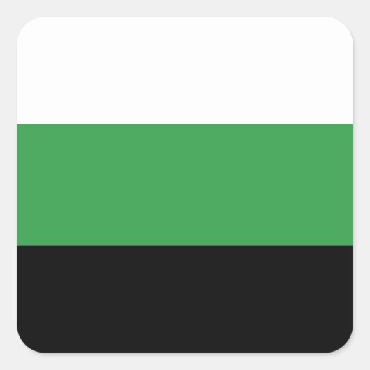 LGBTQ好中球プライド国旗 スクエアシール (正面)