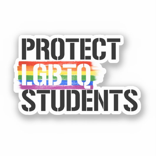 LGBTQ学生を守ろう シール (正面)