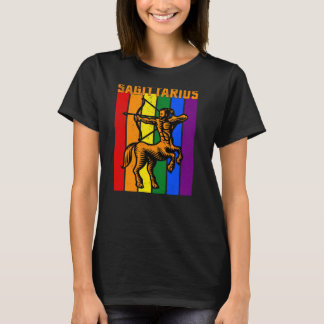 LGBTQ射手座〔占星術の〕十二宮図サインヴィンテージ占星術 Tシャツ
