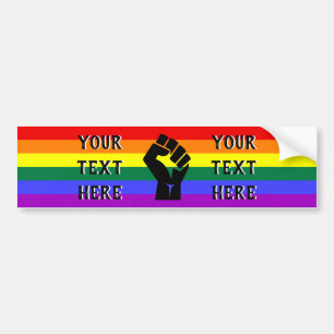 LGBTQ平等ゲイレズビアンプライド国旗 バンパーステッカー