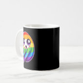 Lgbtq幽霊レインボーおもしろいゲイプライド コーヒーマグカップ (正面左)