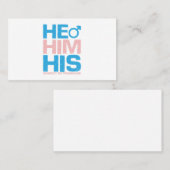 LGBTQ彼は私のジェンダーの代名詞を尊重する 名刺 (正面/裏面)