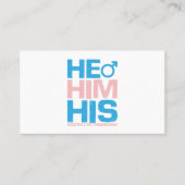 LGBTQ彼は私のジェンダーの代名詞を尊重する 名刺 (正面)