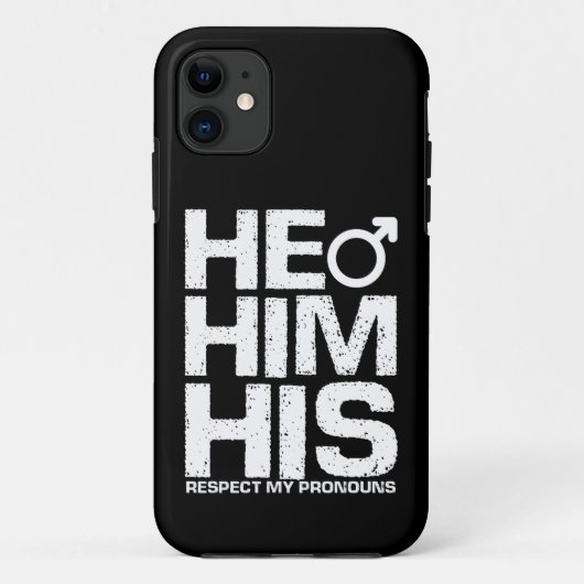 LGBTQ彼は私のジェンダーの代名詞を尊重する Case-Mate iPhoneケース (裏面)