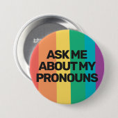 LGBTQ性流体プライド頼私の指カスタム音 缶バッジ (正面&裏面)