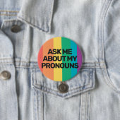 LGBTQ性流体プライド頼私の指カスタム音 缶バッジ (インサイチュ)