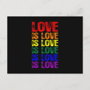 LGBTQ愛は愛です愛です ポストカード