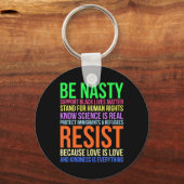 Lgbtq扱いにく人権科学は親切なFuに抵抗 キーホルダー (正面)