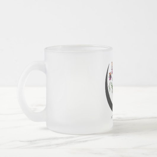 LGBTQ母の日，母の日最高の，レズビアン国旗 フロストグラスマグカップ (左)