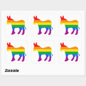 LGBTQ民主党員プライド スクエアシール (シート)