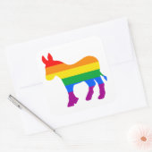 LGBTQ民主党員プライド スクエアシール (封筒)