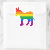 LGBTQ民主党員プライド スクエアシール (バッグ)
