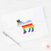 LGBTQ民主党員 ラウンドシール (封筒)