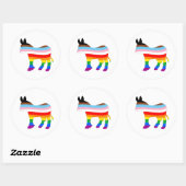 LGBTQ民主党員 ラウンドシール (シート)