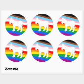LGBTQ民主党員 ラウンドシール (シート)