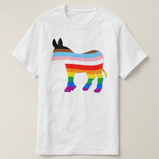 LGBTQ民主党員 Tシャツ (デザイン正面)