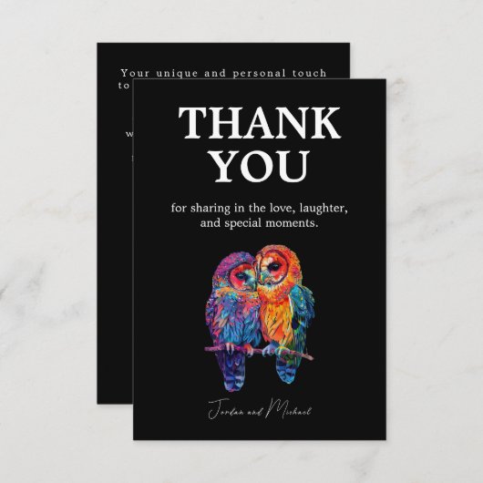 🌈LGBTQ永遠の結束に感謝結婚。 サンキューカード (正面/裏面)