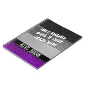 LGBTQ無性グリッター白黒グラフティ ノートブック (左側)