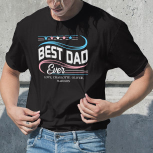 LGBTQ父の日、最高のパパは常に、トランス国旗 Tシャツ
