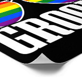 Lgbtq結婚ズ – ゲイプライド国旗 – 新郎隊 – プロ ポスター (角)