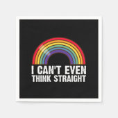 LGBTQ考えのプライド月も無理 スタンダードカクテルナプキン (正面)