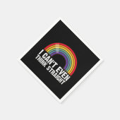 LGBTQ考えのプライド月も無理 スタンダードカクテルナプキン (角)