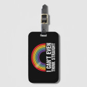LGBTQ考えのプライド月も無理 ラゲッジタグ (正面縦)
