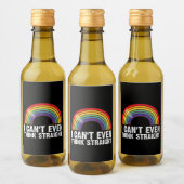 LGBTQ考えのプライド月も無理 ワインラベル (ボトル)