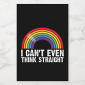 LGBTQ考えのプライド月も無理 ワインラベル (シングルラベル)